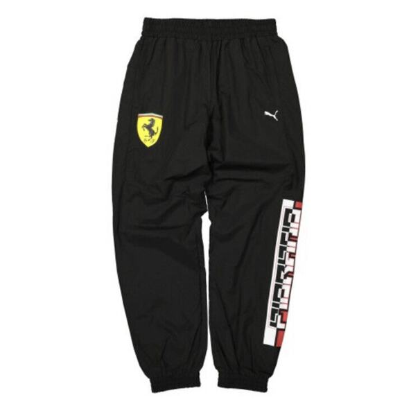 PUMA X Scuderia‎ FERRARI Street Woven Sz M Men’s Pants 596138_02 Black - Picture 3 of 8